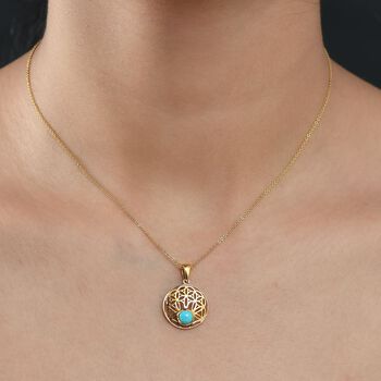 D'Joy Sleeping Beauty T&uuml;rkis Anh&auml;nger mit 50cm Kette - 0,50 ct.