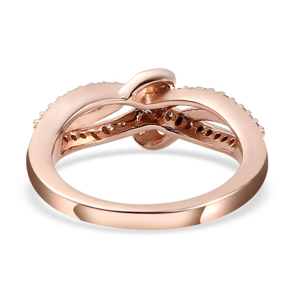 Natürlicher, rosa Diamant-Ring. 925 Silber Roségold Vermeil ca. 0,25 ct image number 5