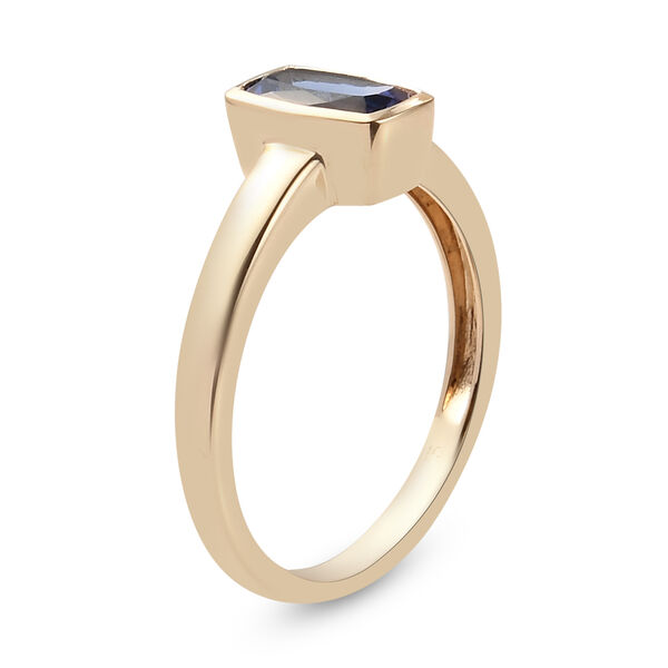 AA Tansanit Solit&auml;r-Ring, 375 Gelbgold  ca. 1,16 ct image number 5