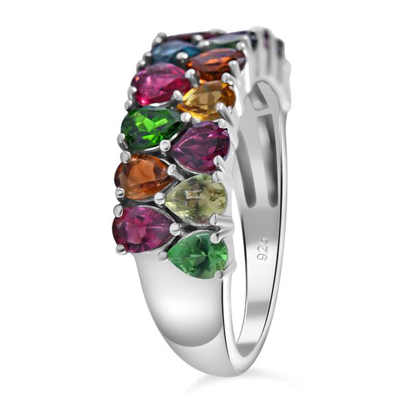 Mehrfarbiger-Turmalin Ring, 925 Silber rhodiniert, (Gr&ouml;&szlig;e 21.00), ca. 2.74 ct image number 2