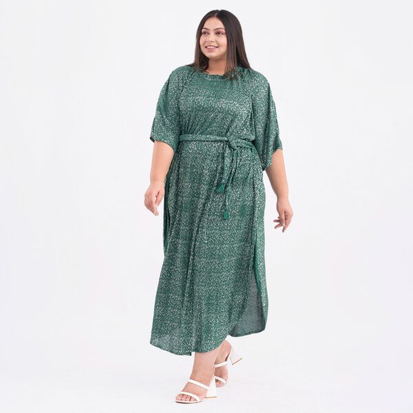 Tamsy: Gala-Kleid mit feinem Plissee, one size, Gr&uuml;n image number 3