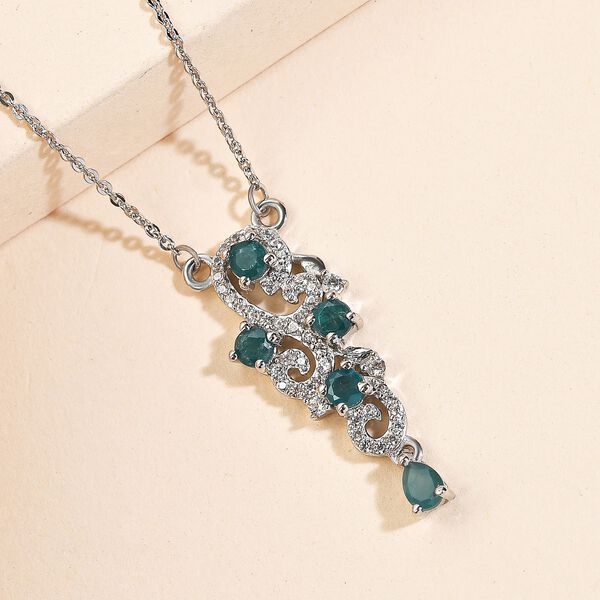 Grandidierit und Zirkon Halskette in Silber image number 3