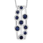 Masoala Saphir (Fissure gefüllt) Schmuckset 925 Silber rhodiniert ca. 2.56 ct