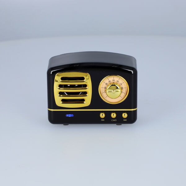 Retro Bluetooth Lautsprecher, Gr&ouml;&szlig;e 9,8x5,8x7,2 cm, Schwarz image number 4