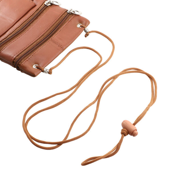 100% Echtleder Crossbody-Tasche, 15.25x19.05 cm, braun image number 7