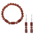 Gold Sandstein Schmuckset Reiner Edelstahl ca. 136.00 ct