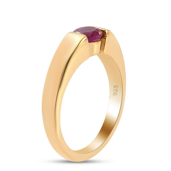 Afrikanisher Rubin(Fissure gefüllt) Ring 925 Silber vergoldet image number 5