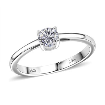 D'Joy GRA zertifiziertes Moissanit Schmuckset, 925 Silber rhodiniert - 2 ct.