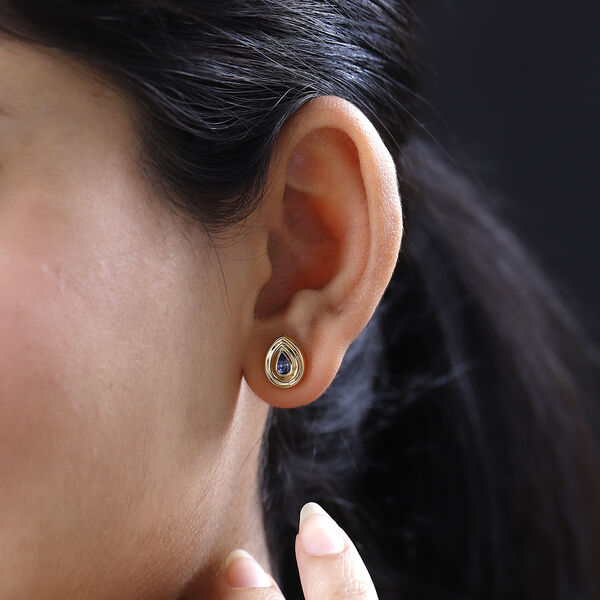 AAA Tansanit Ohrstecker - 0,44 ct. image number 2