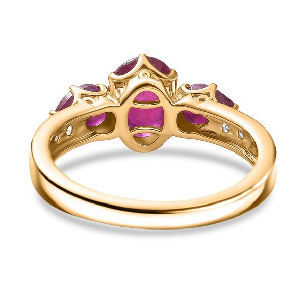 AA Afrikanischer Rubin und Zirkon Ring - 2,85 ct. image number 5
