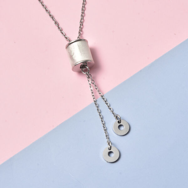 Perlmutt-Halskette, 50 cm, Edelstahl image number 2