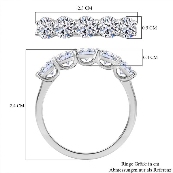 LUXURIANT VS-EF Labor Diamant Ring in 950 Platin - 2 ct. image number 6