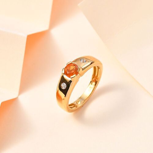 AA Salamanca Feueropal und Zirkon Ring - 0,46 ct. image number 1