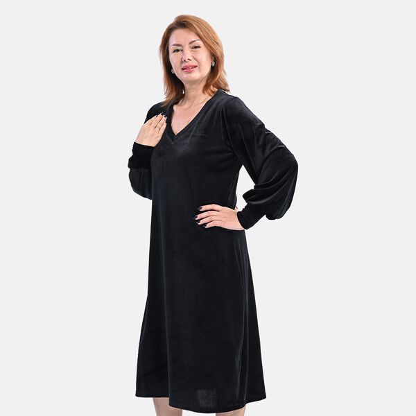 LA MAREY - Cord-Kleid, Gr&ouml;&szlig;e S, Schwarz image number 3