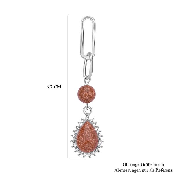 Goldfluss Ohrringe, silberfarben ca. 18,00 ct image number 5