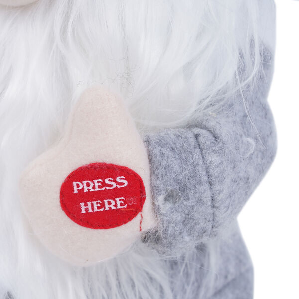 Tanzender Weihnachtsmann, 3xAA Batterie (nicht inkl.), Größe 12x10x30 cm, Grau und Weiß image number 4