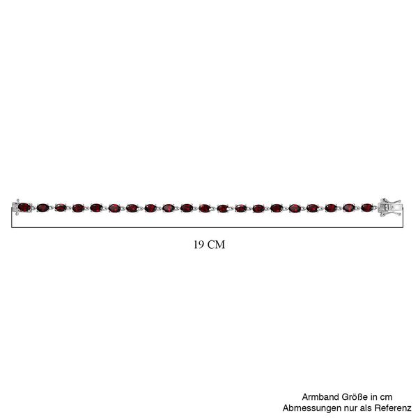 Mosambik Granat Armband ca. 18 cm 925 Silber platiniert ca. 11,20 ct. image number 5