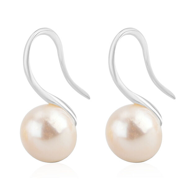 2er Set - Wei&szlig;e S&uuml;&szlig;wasser Perle Ohrh&auml;nger, Nickelfreies Messing, Silber und Goldfarben image number 6