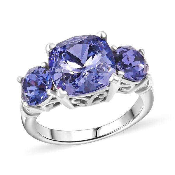 J Francis gefertigt mit SWAROVSKI- Tansanit Swarovski Kristall Ring image number 4