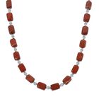 Rote Jaspis Halskette, flexibel, ca. 300.00 ct