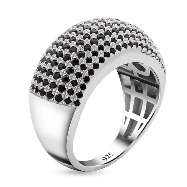 Schwarzer Spinell Ring, 925 Silber rhodiniert (Größe 16.00) ca. 0,37 ct image number 4