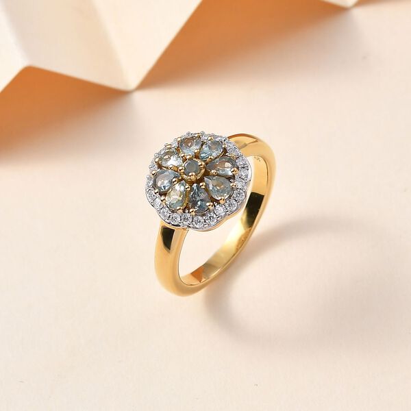 Alexandrit  und Moissanit Ring - 1,08 ct. image number 2