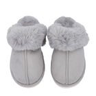 Superweiche Wildleder Kunstfell Hausschuhe, Gr&ouml;&szlig;e 36-37, Grau