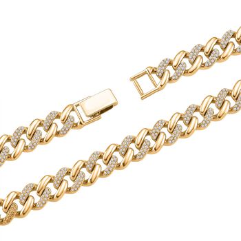 Wei&szlig;er Kristall Halskette ca. 50 cm Std Gelb