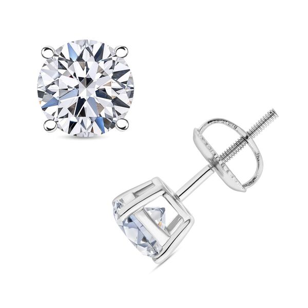 LUXURIANT IGI zertifizierte D-IF Labor Diamant Ohrringe in 950 Platin - 2 ct. image number 0