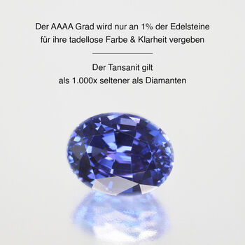 RHAPSODY AAAA Tansanit und VS Diamant Anh&auml;nger in 950 Platin - 2,20 ct.