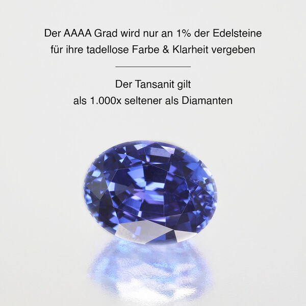RHAPSODY AAAA Tansanit und VS Diamant Anh&auml;nger in 950 Platin - 2,20 ct. image number 3