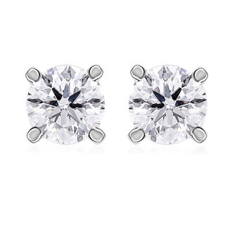 Weißer Diamant VS-GH SGL Zertifiziert Ohrringe 950 Platin ca. 0.50 ct