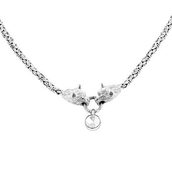 Royal Bali - Moissanit Halskette ca. 56 cm 925 Silber ca. 0,89 ct.