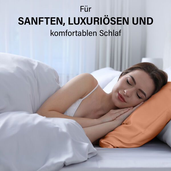Serenity Night 100% Maulbeerseide Sommerseidendecke mit Seidenfüllung, Daunenkissen und Seidenkissenbezug, Roségold image number 3