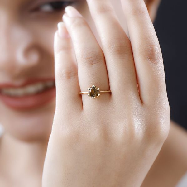 AA nat&uuml;rlicher, goldener Tansanit-Ring - 1,52 ct. image number 3