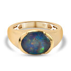 Boulder Opal Triplett Ring 925 Silber vergoldet (Größe 17.00) ca. 2,11 ct image number 0