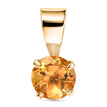 Citrin Anh&auml;nger 925 Silber Gelbes Gold ca. 0.50 ct