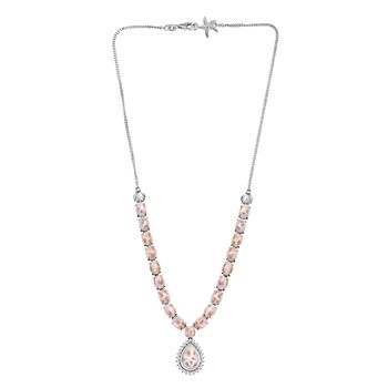 Djoy AA Natrolith Halskette ca. 45 cm 925 Silber rhodiniert ca. 26,39 ct.