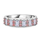 Lab Grown Diamant SI, Lab Grown Rosa Diamant Ring 925 Silber platiniert (Größe 17.00) ca. 1,00 ct