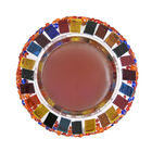 Handgefertigte orientalische Mosaik Glas Tischlampe - Zylinderform, Größe 13x13x40 cm, Orange image number 3