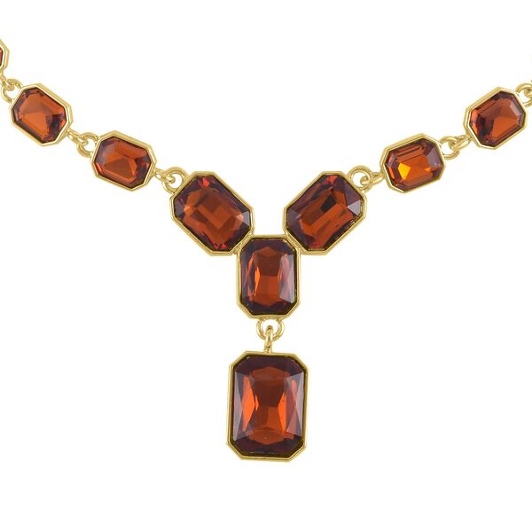 Brauner Kristall Halskette, ca. 50 cm image number 2