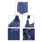 Crossbody-Tasche aus Leder mit Krokodilprägung, Größe 28x10x25cm, blau image number 4