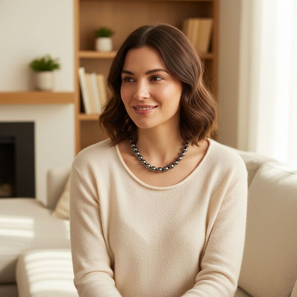 Terahertz Halskette ca. 50 cm 316L Edelstahl ca. 580,00 ct. image number 2