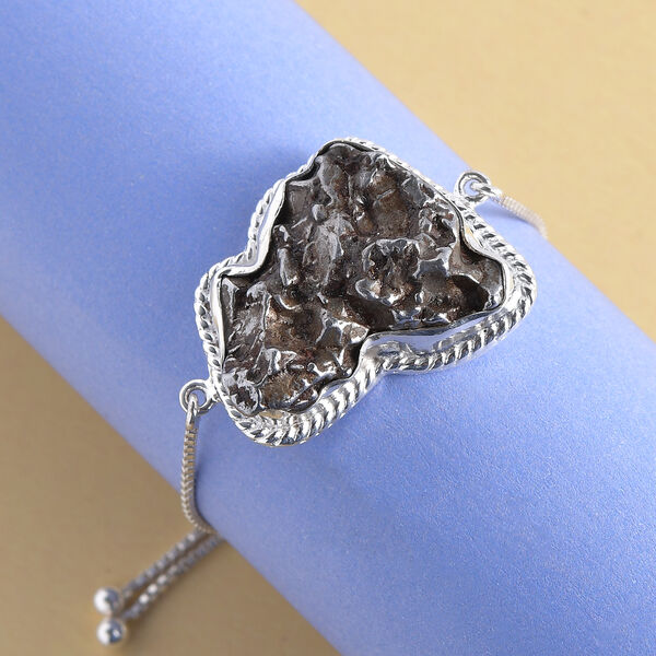 Meteorit-Bolo Armband, ca. 24 cm, 925 Silber ca. 59.15 ct image number 2