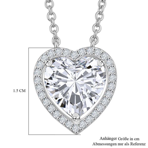 RADIANTA GRA zertifiziert Moissanit (D-VVS) Halskette ca. 45 cm 925 Silber rhodiniert ca. 3.74 ct image number 7