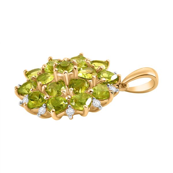 D&rsquo;Joy Peridot und Zirkon Anh&auml;nger - 4,79 ct. image number 4