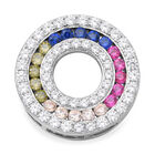 Lustro Stella - Mehrfarbiger Zirkonia-Anhänger, 925 Silber rhodiniert ca. 1,12 ct