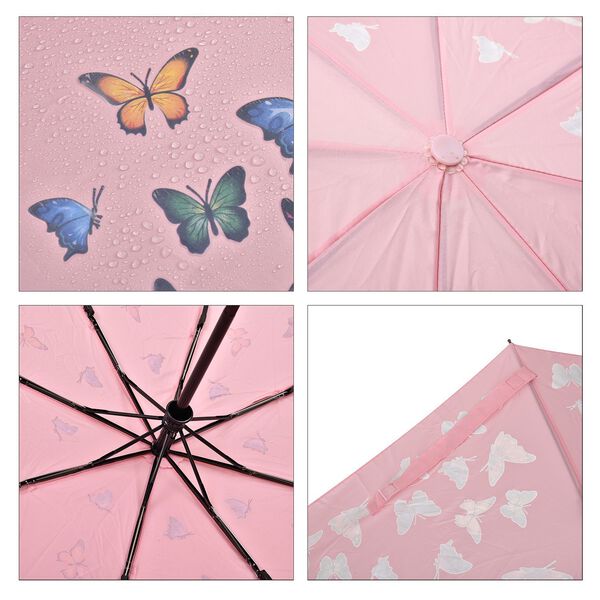 Farbwechselnder Regenschirm, rosa image number 7
