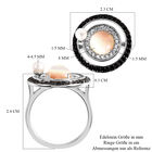 AA Äthiopischer Opal. Süßwasser Perle Ring 925 Silber Zweifarbige Beschichtung ca. 2.41 ct image number 5