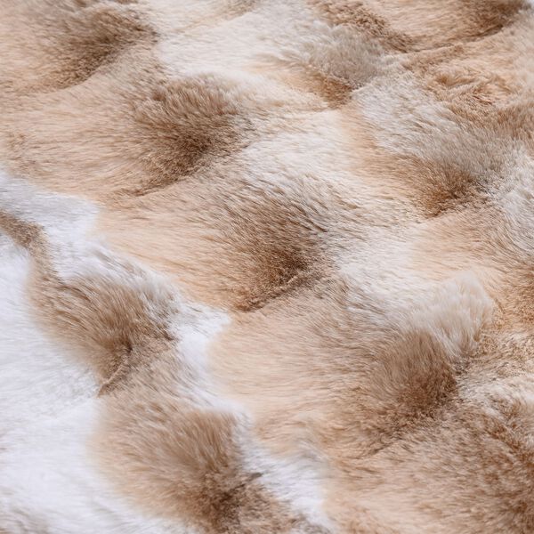 Bubble faux fur print rug with foam base                                                                  Shape: Circle                        
100% polyester image number 4